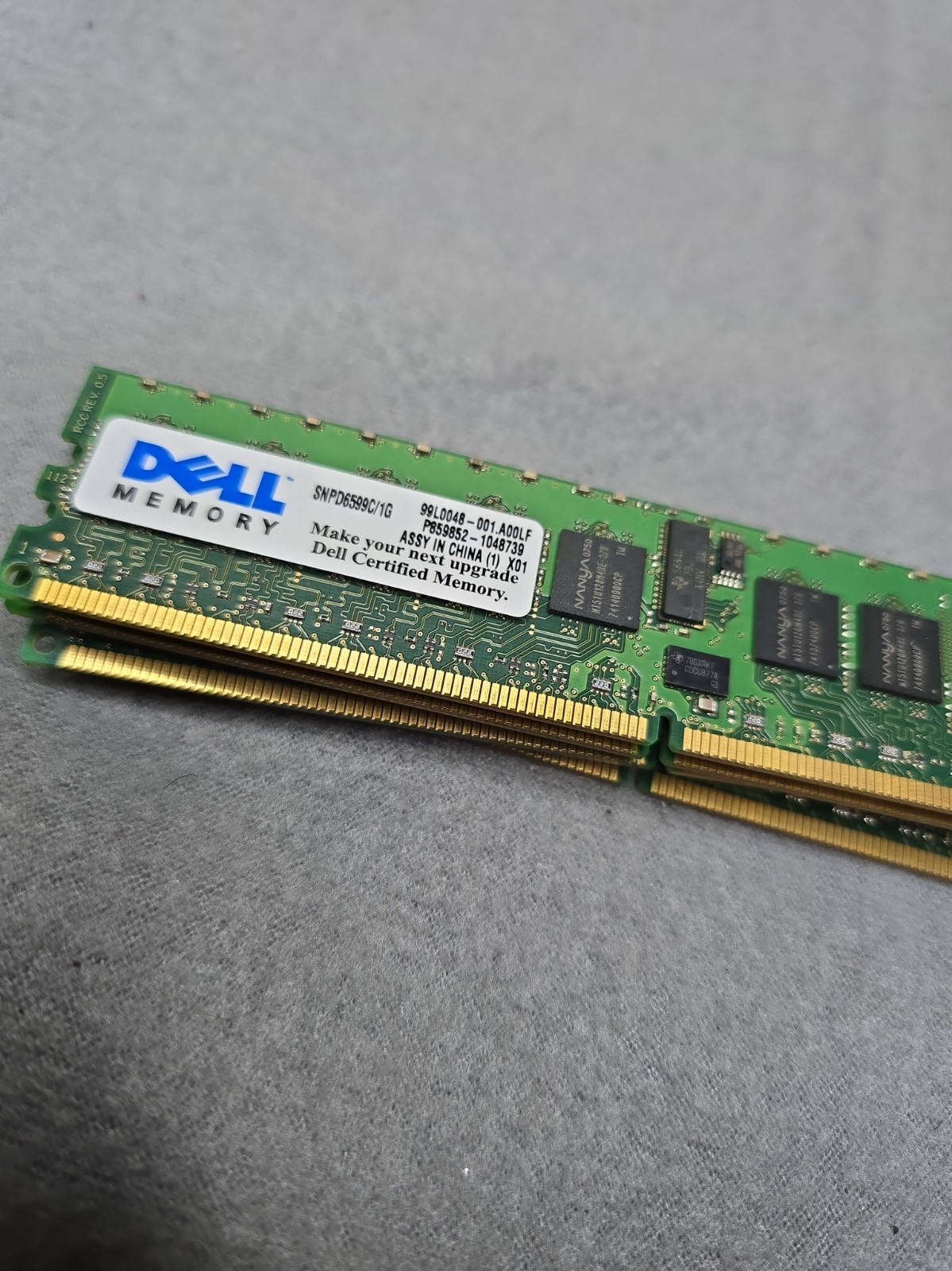 Dell 1GB PC2-3200R DDR2-400 1RX4 ECC SNPD6599C/1G