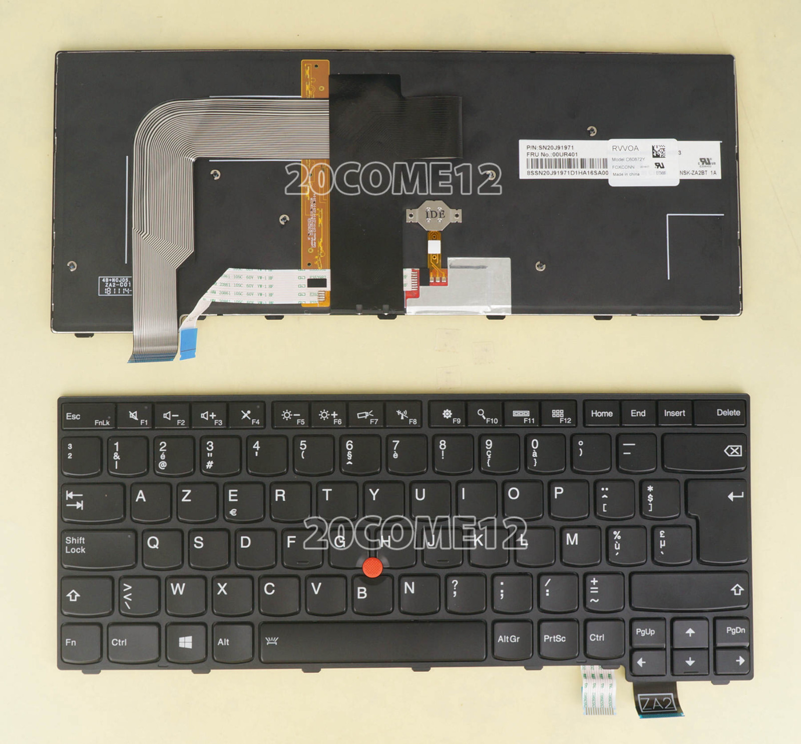 New For Lenovo Thinkpad T470P T460P Keyboard Backlit Belgian Clavier black