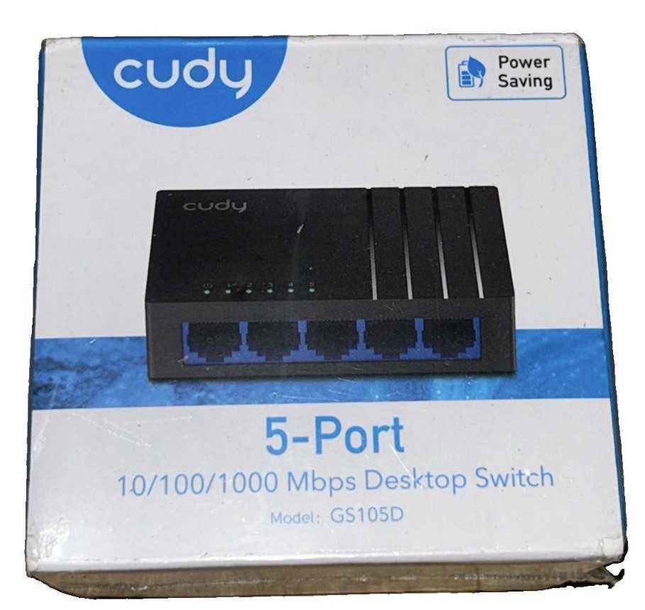 Cudy 5-Port 10/100/1000 Mbps  Ethernet Desktop Switch GS105D New