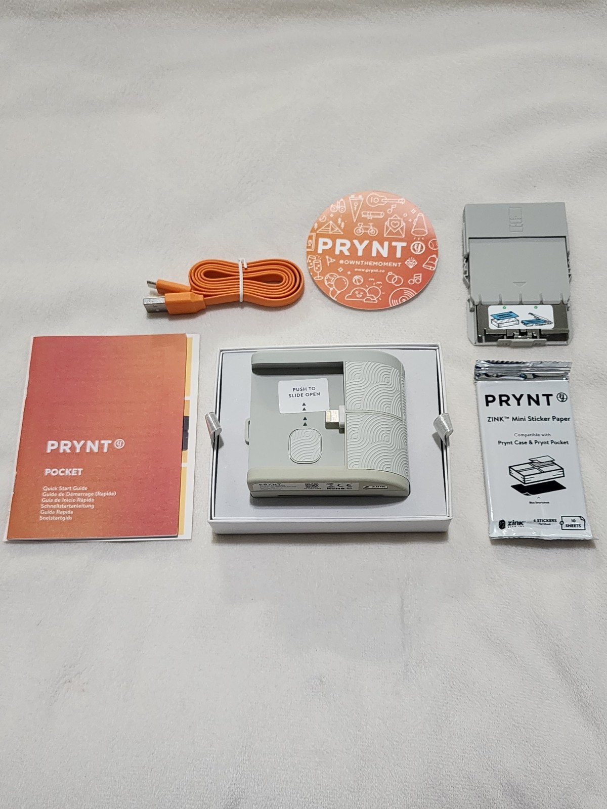 Prynt Pocket Instant Photo Printer for iPhone Cool Grey PRP2017/A-CG 2x3 zink