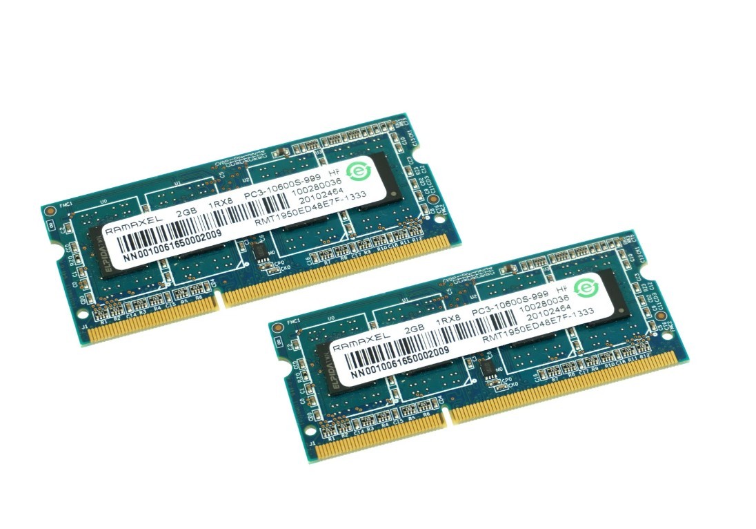 Ramaxel 4GB (2x2GB) DDR4 1333 DIMM PC3-10600S RMT3170MK58F8F Laptop RAM