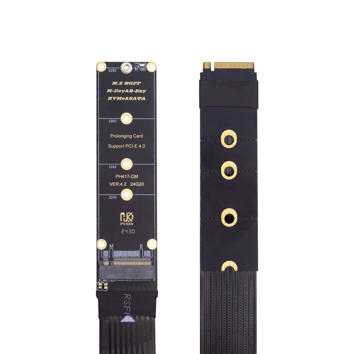 Cablecy NGFF M-Key NVME Male to Female Extension PCI Express Cable PCI-E4.0