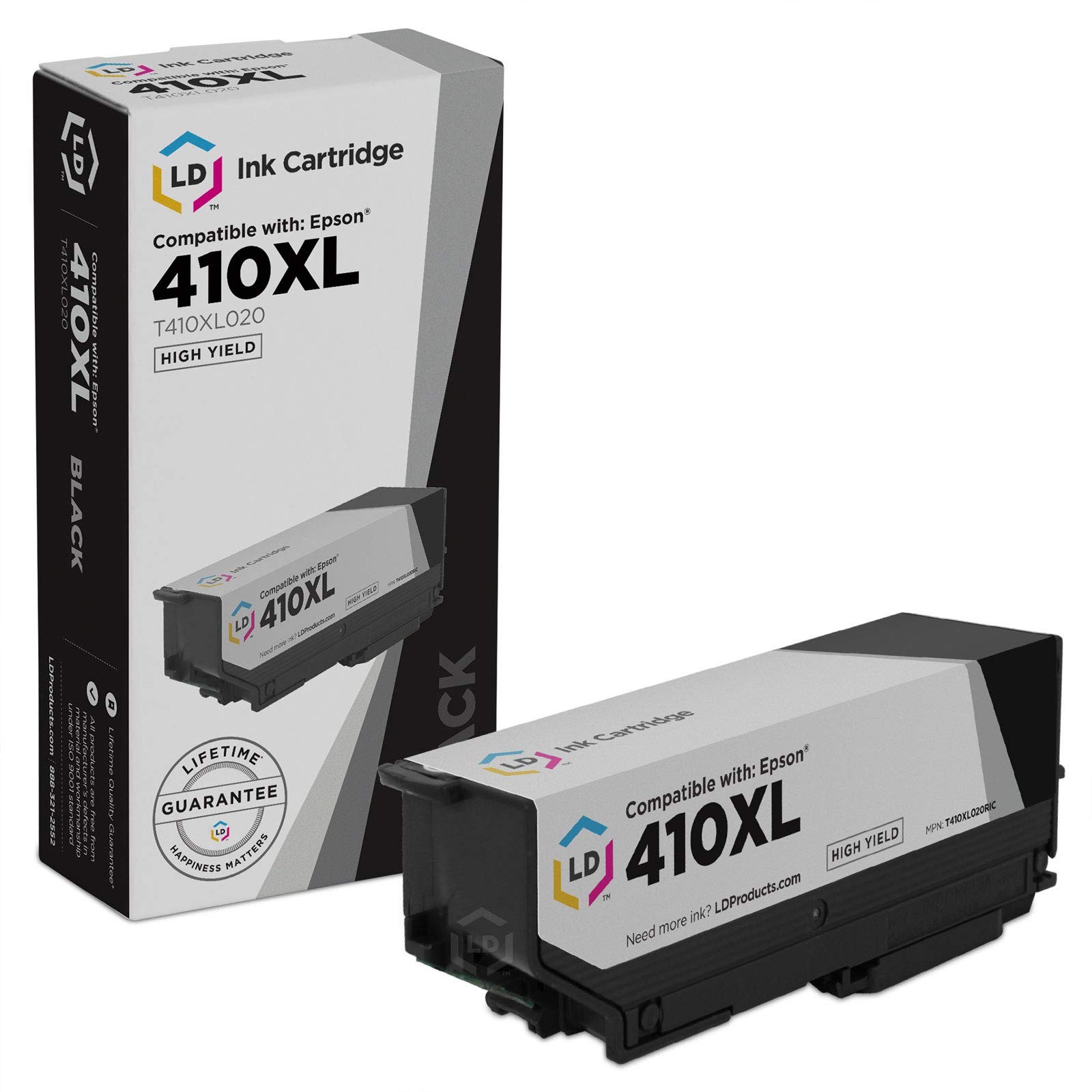 LD Replacement Epson T410XL020 / 410XL High Yield Black Ink Cartridge