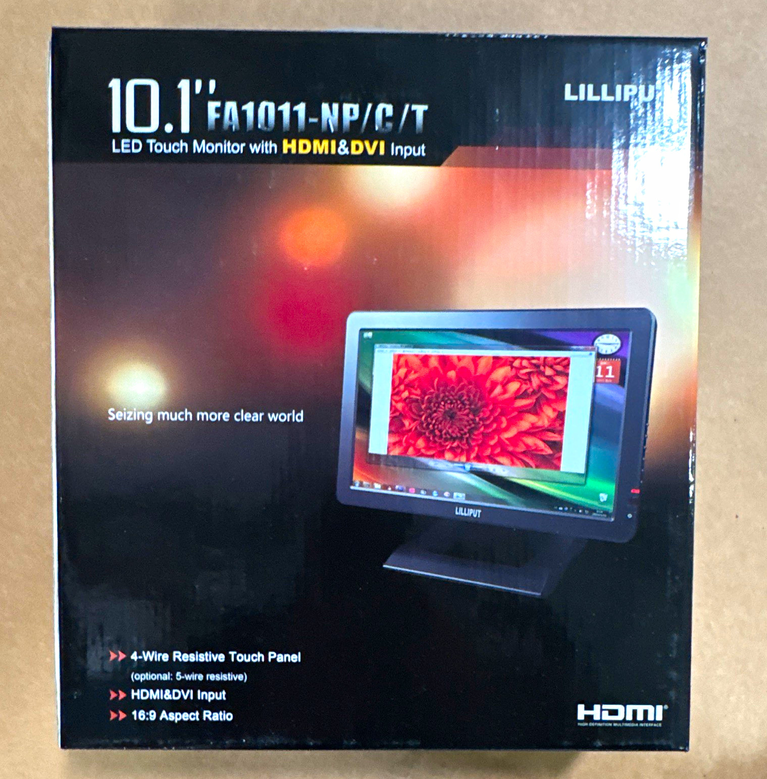 Lilliput 10.1in FA1011-NP/C/T LED Touchscreen Monitor 1024x600 HDMI DVI