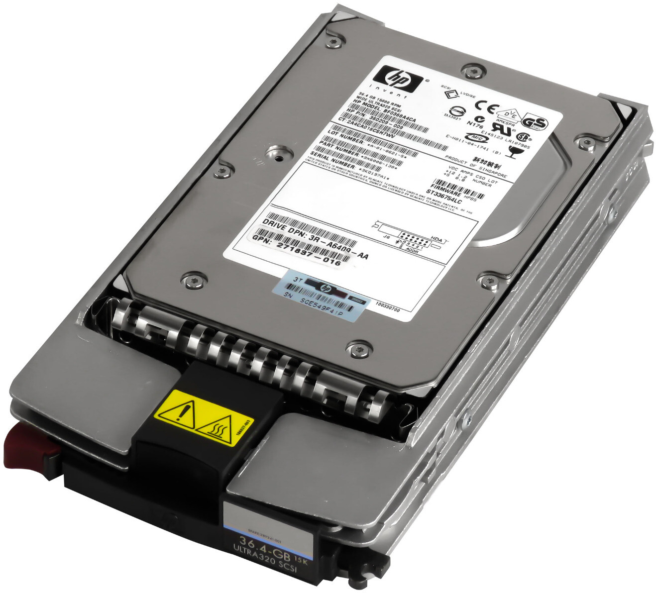 HARD DRIVE HP 360209-009 289241-001 BF0368A4CA 36GB 15K 8MB SCSI U320 3.5''