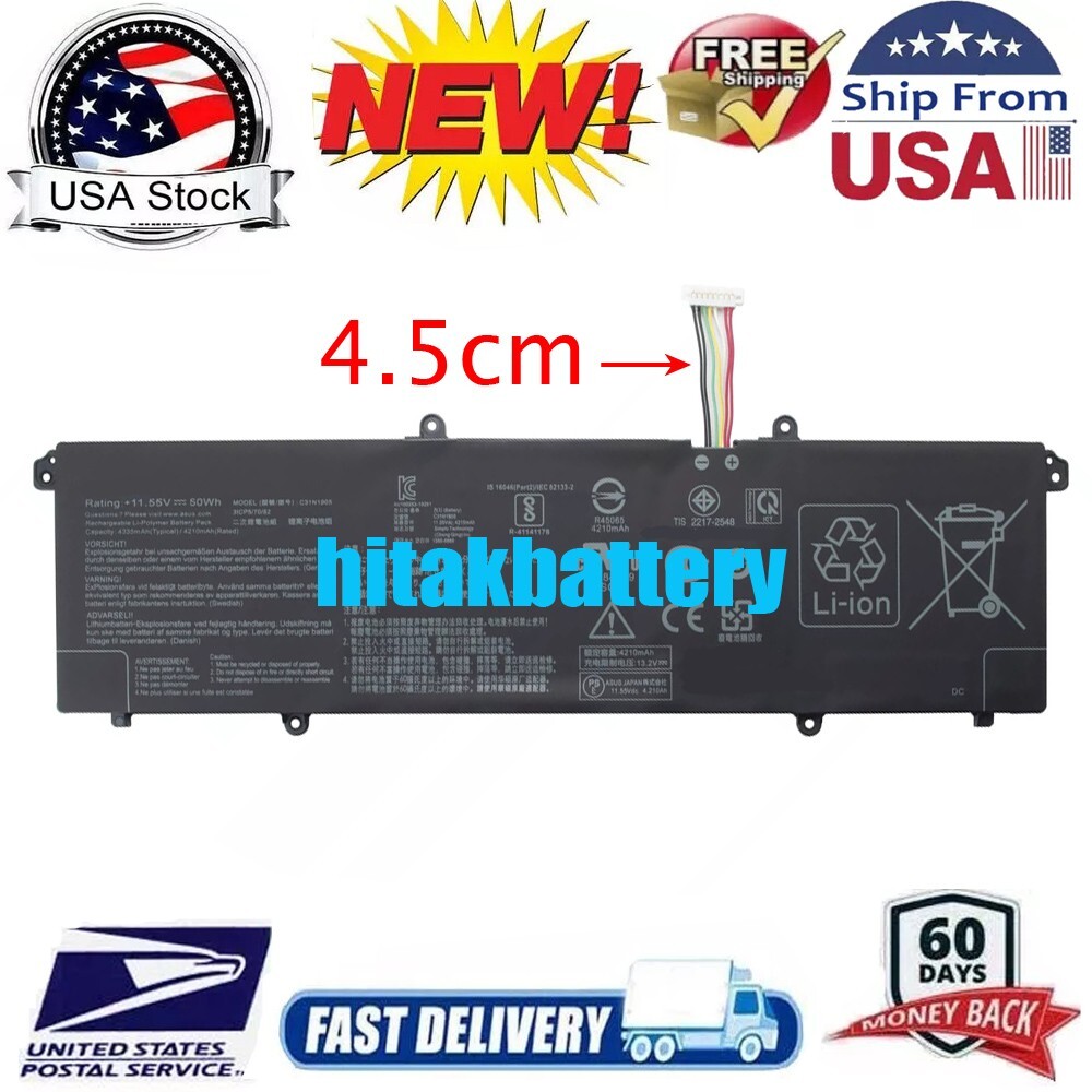 C31N1905 Battery For ASUS VivoBook S14 M433 S433 S433FL S15 S533 S533EQ M433IA