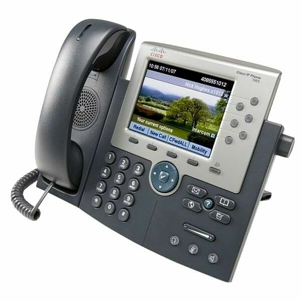 Cisco CP-7965G Color Display Gigabit Unified VOIP phone no power adapter open bx