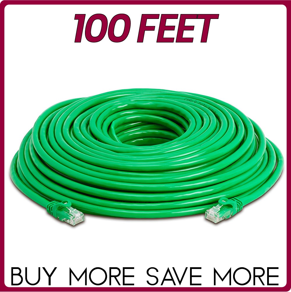 Green Cat6 Patch Cable Ethernet RJ-45 Cat6 Cord Internet LAN Network Wire LOT
