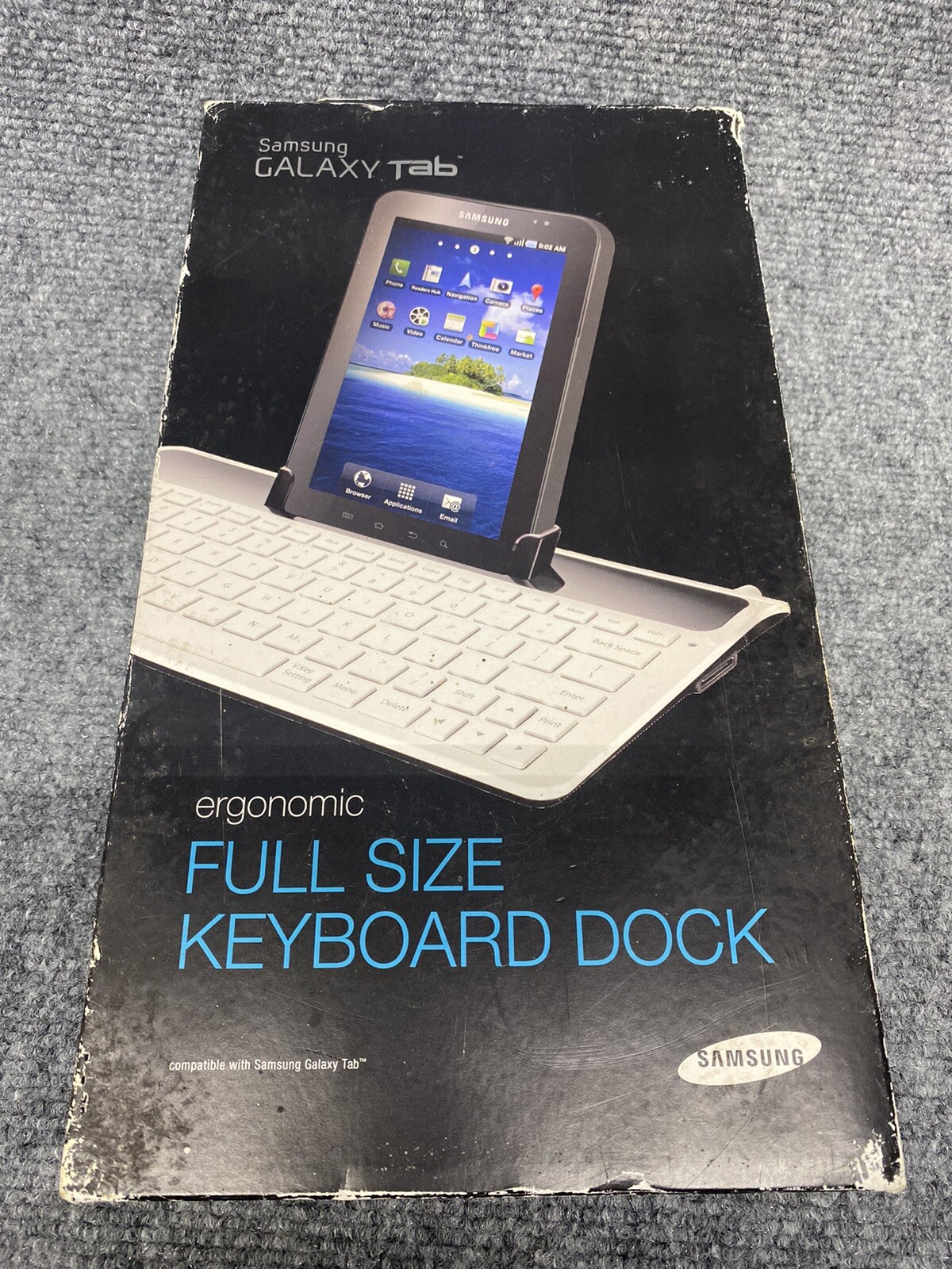 New, 1 PCS Samsung GALAXY Tab Ergonomic Full Size Keyboard Dock,