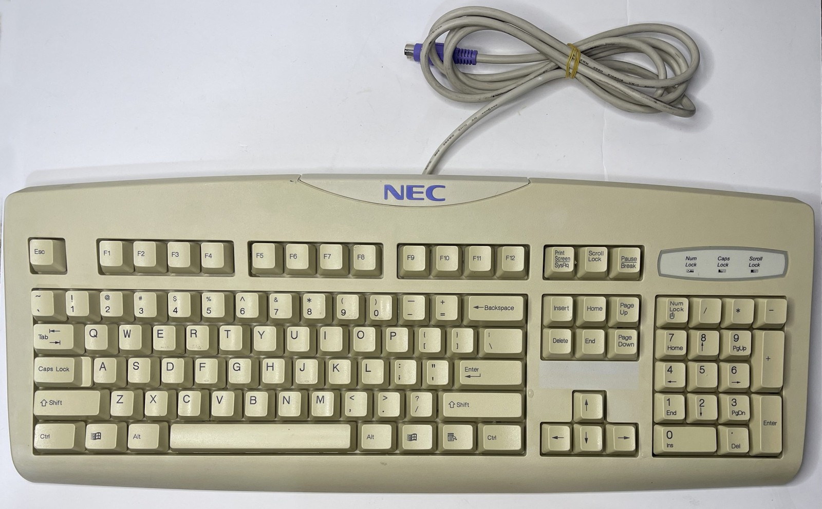 Vintage NEC Model KB-8963 Mechanical Keyboard