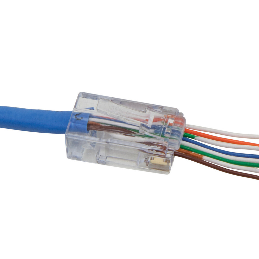 Klein Tools VDV826-763 Pass-Thru™ Modular Data Plugs, CAT6, 200-Pack