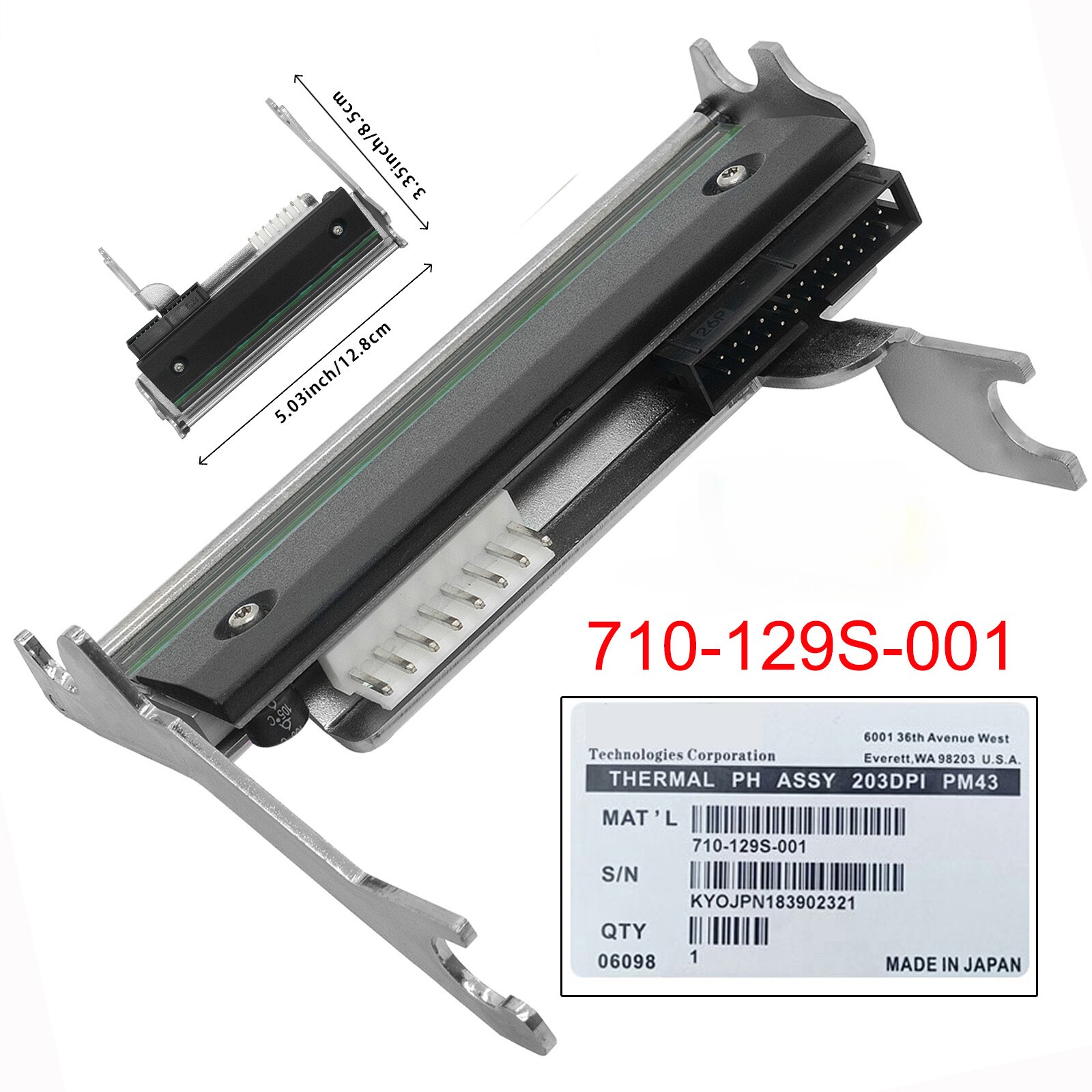 New 710-129S-001 Printhead for Honeywell Intermec PM42 PM43 200dpi OEM