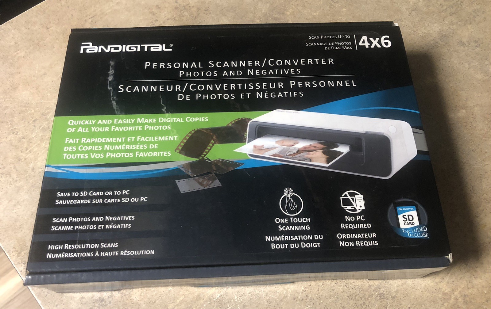 Pandigital Personal Scanner /Converter For 4x6 Photos & Negatives - NEW
