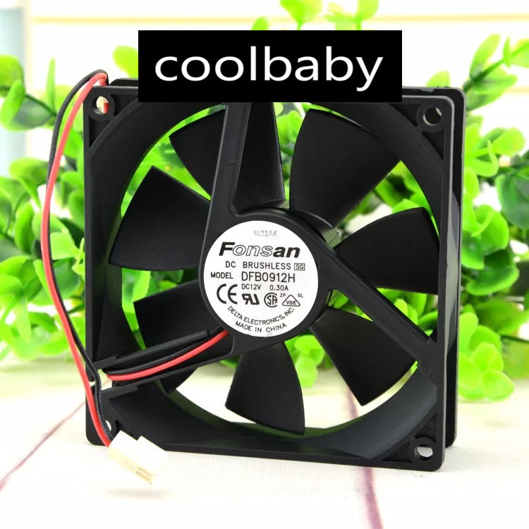 1pc FONSAN DFB0912H fan 12V 0.30A 90*90*25mm 2pin