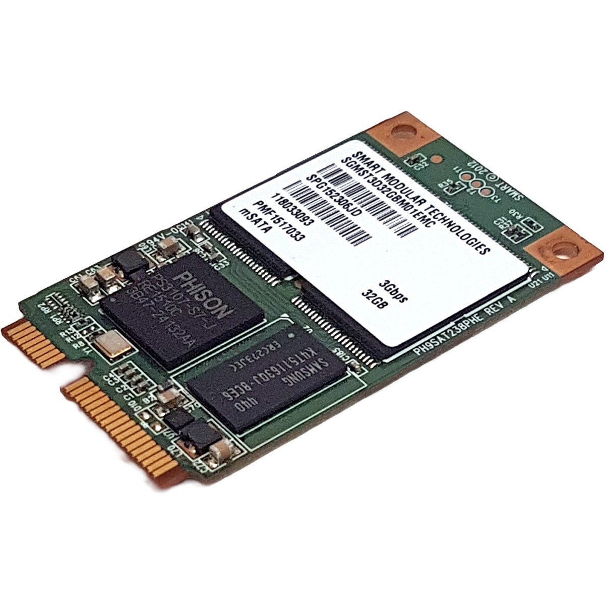 SMART Modular Technologies SGMST3D32GBM01EMC mSATA 32GB 3G SSD Card PMF1517033