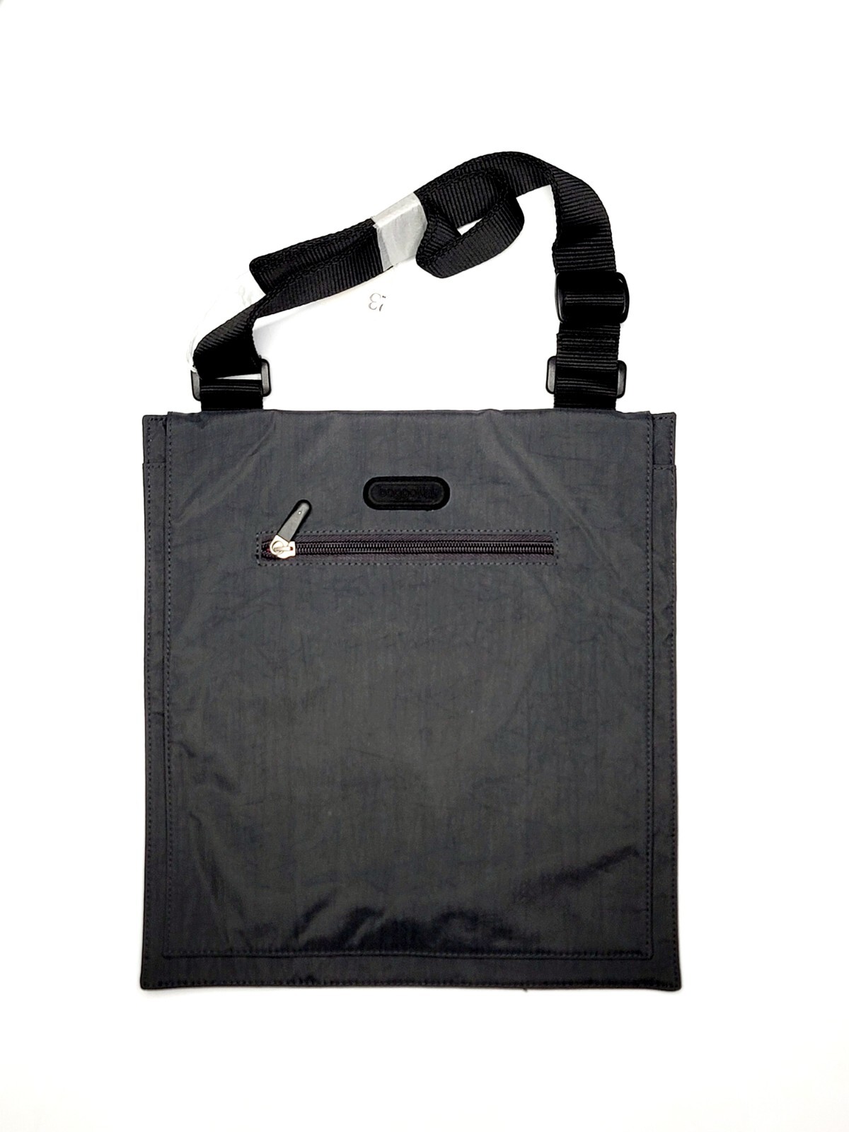 baggallini Womens Accessories Messenger  Bag Dark Grey PINK Interior Fold Over 