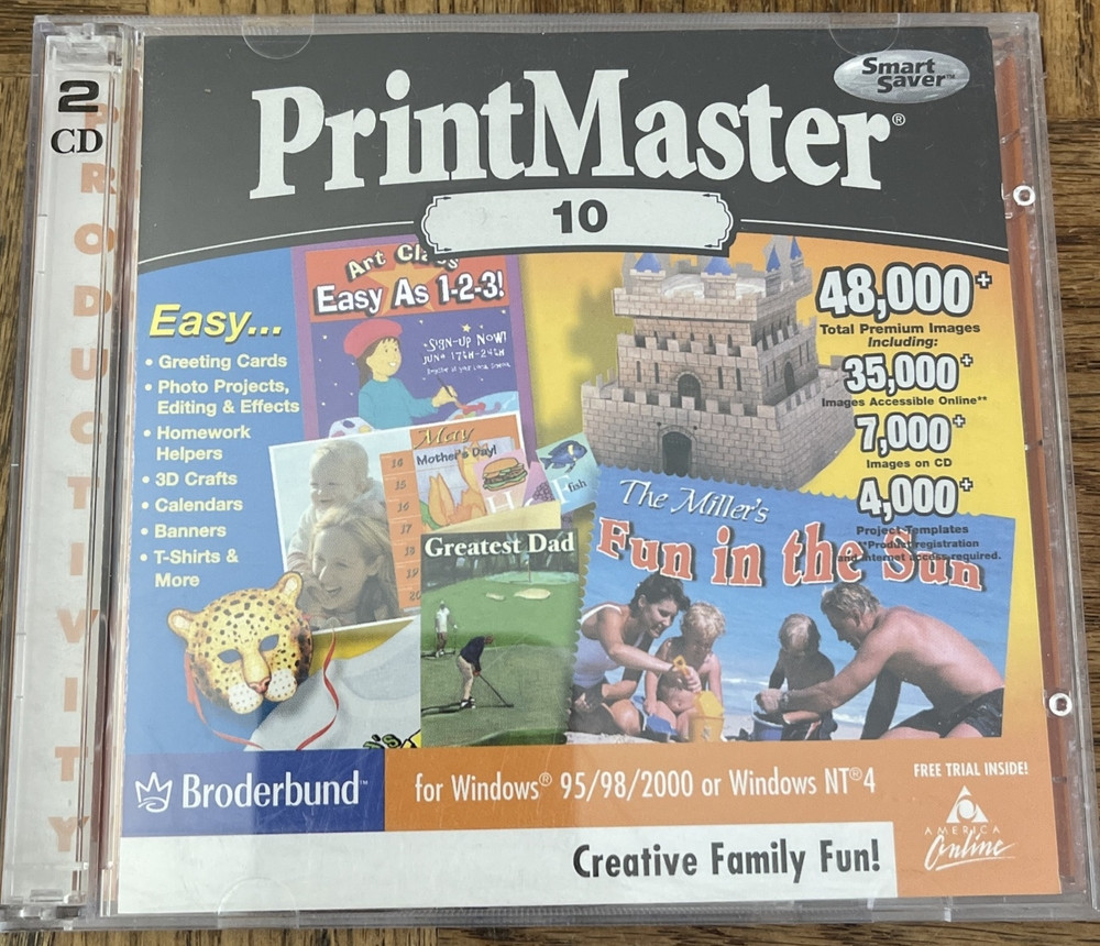 Print Master 10 PC CD Rom Software