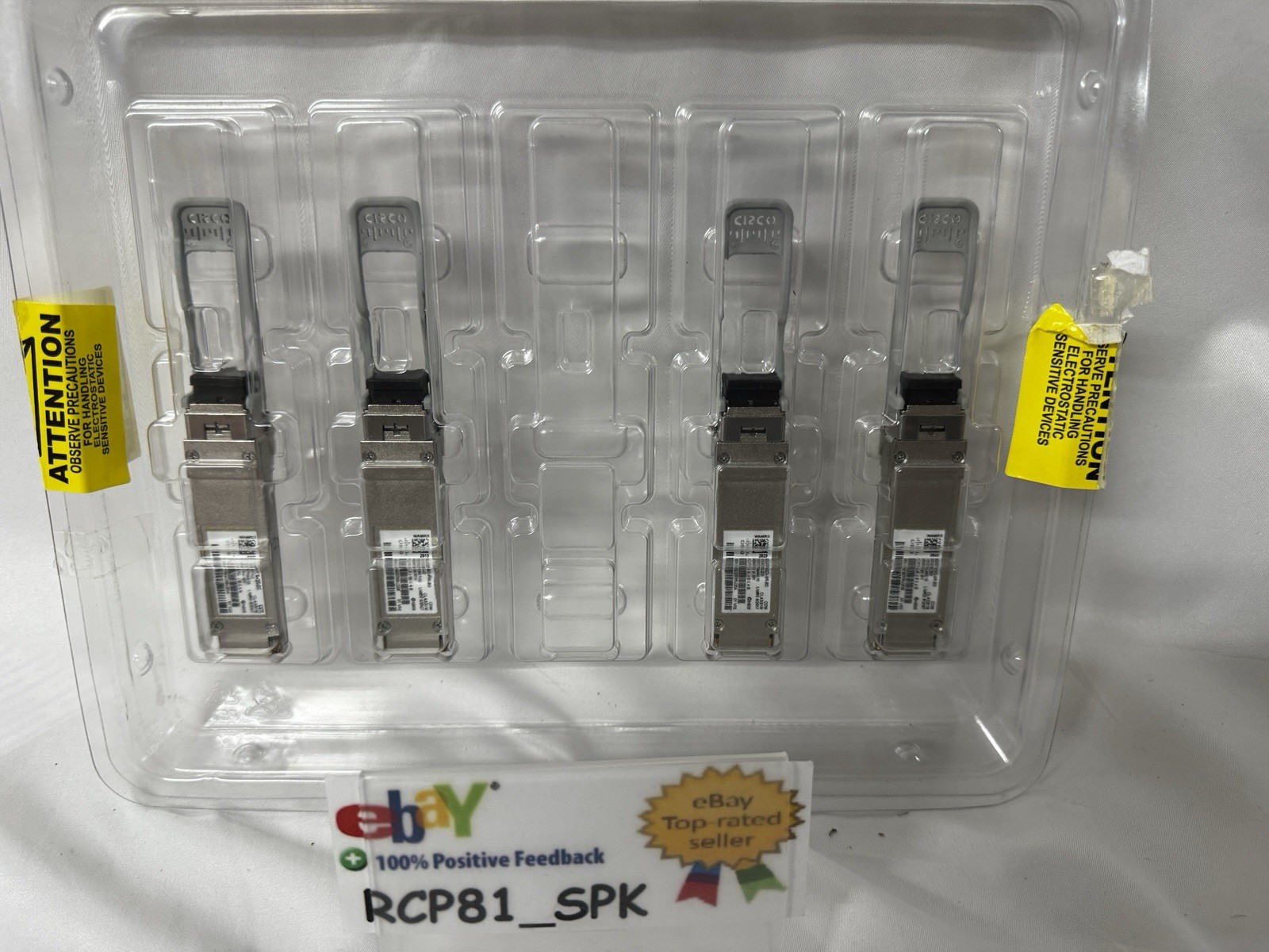 LOT OF 4 NEW Cisco QSFP-40G-SR-BD QSFP+ Transceiver FREE FEDEX OVERNIGHT SHIP