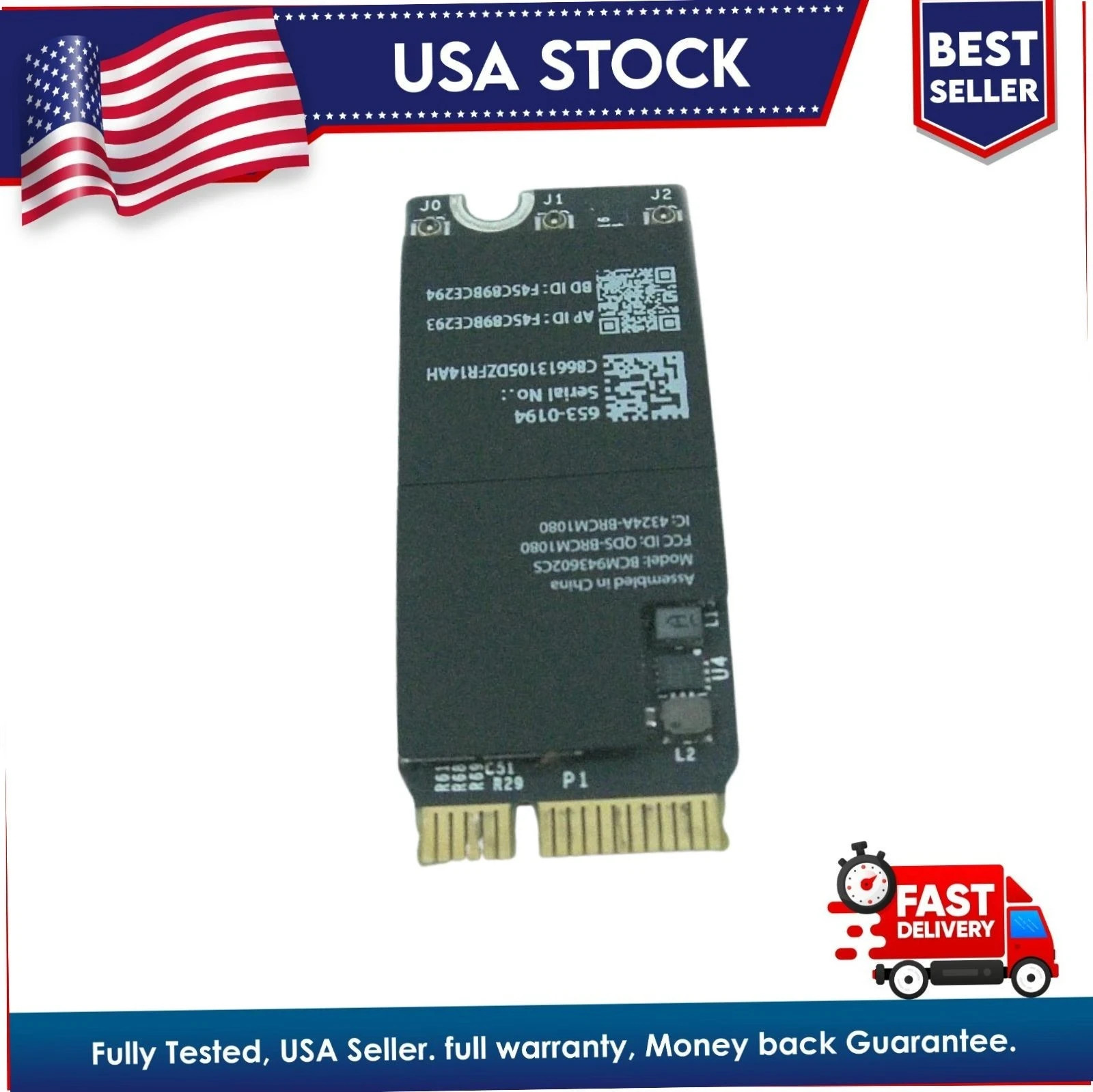 WiFi Bluetooth Airport Card BCM943602CS 653-0194 for MacBook Pro 13"-A1502 2015