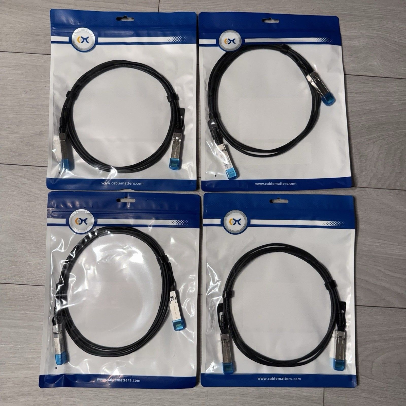 4 Pack- Cable Matters SFP+ 10GBASE-CU Passive DAC Twinax Cable 2m 10Gb SFP Plus