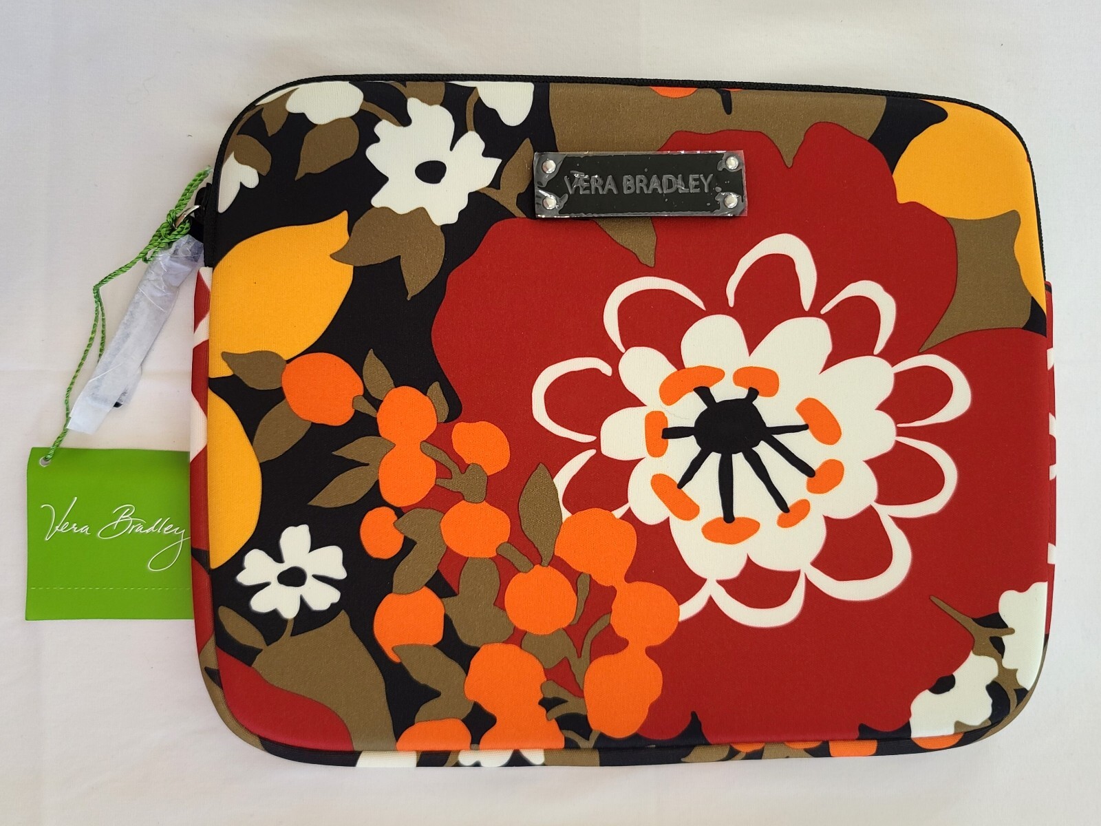 Vera Bradley Bittersweet Neoprene Tablet eReader Sleeve 10x8 Padded Zipper N19