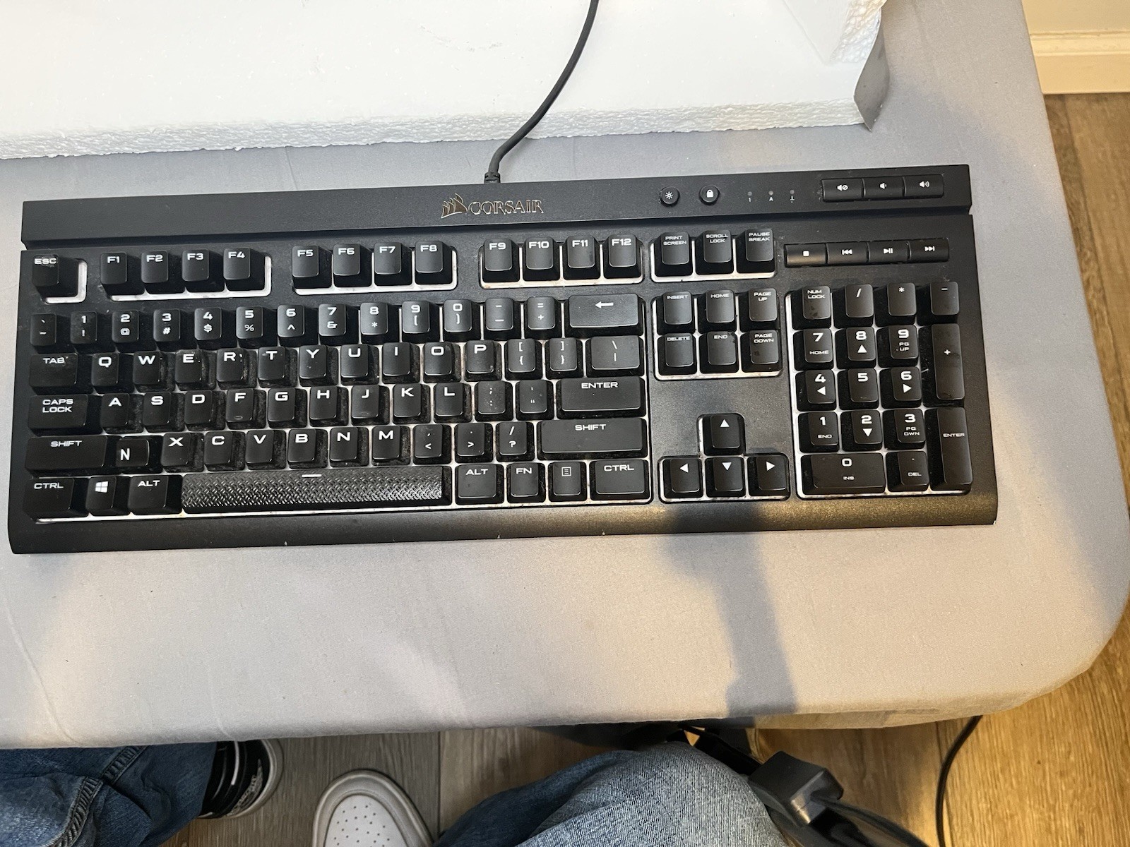 Corsair Gaming K68 RGB Mechanical Wired USB Keyboard, RGB, Black, Wrist Rest