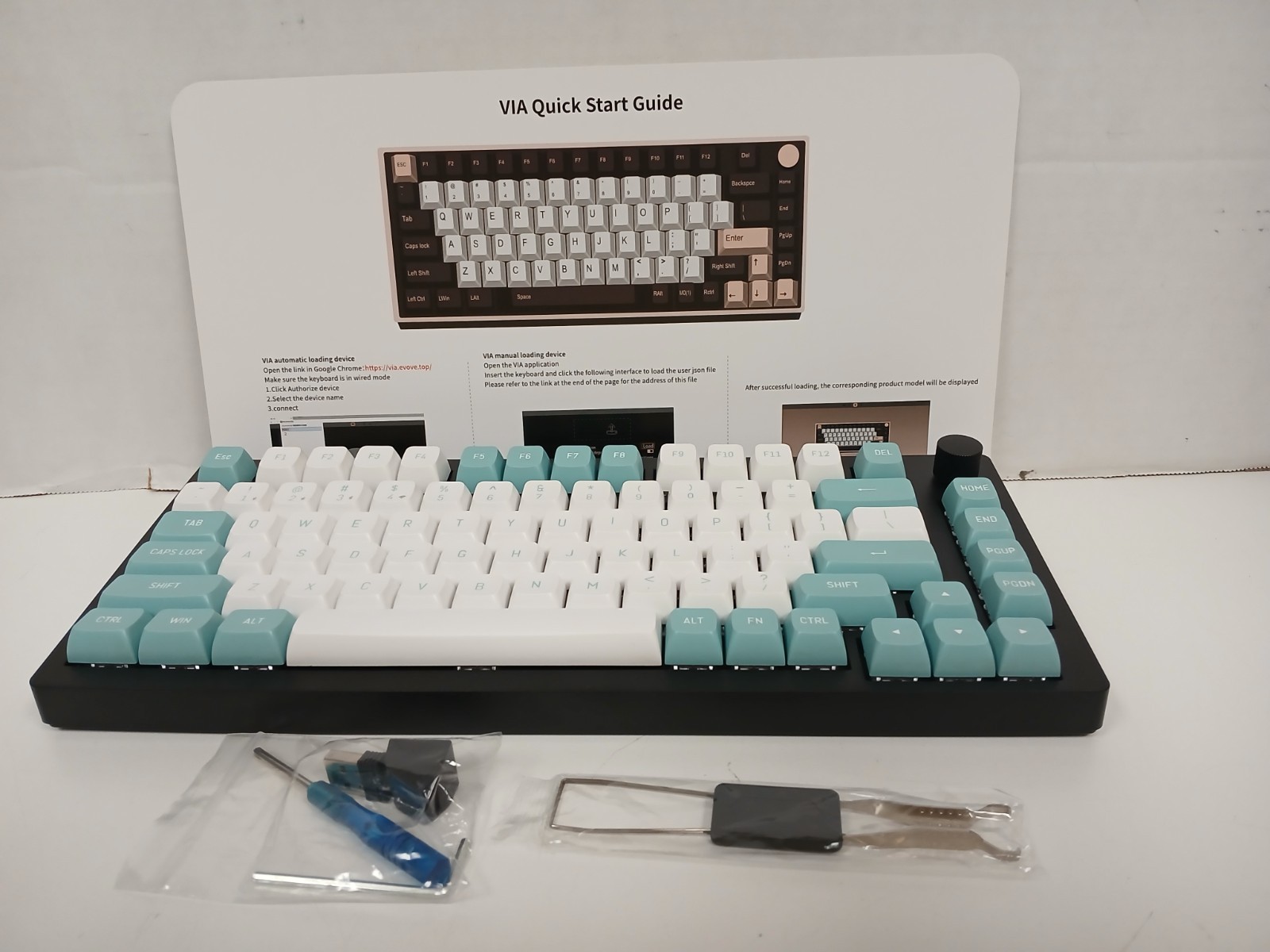 Inland MK Pro V2 Mint Mechanical Gaming Keyboard, Red Linear Switches  *PARTS*