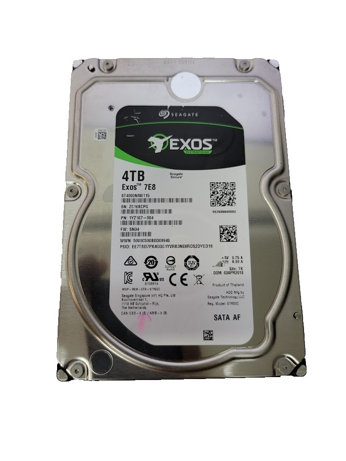 Seagate ST4000NM0115-1YZ107 Exos Enterprise 4TB Internal 7200RPM 3.5in. SATA HDD