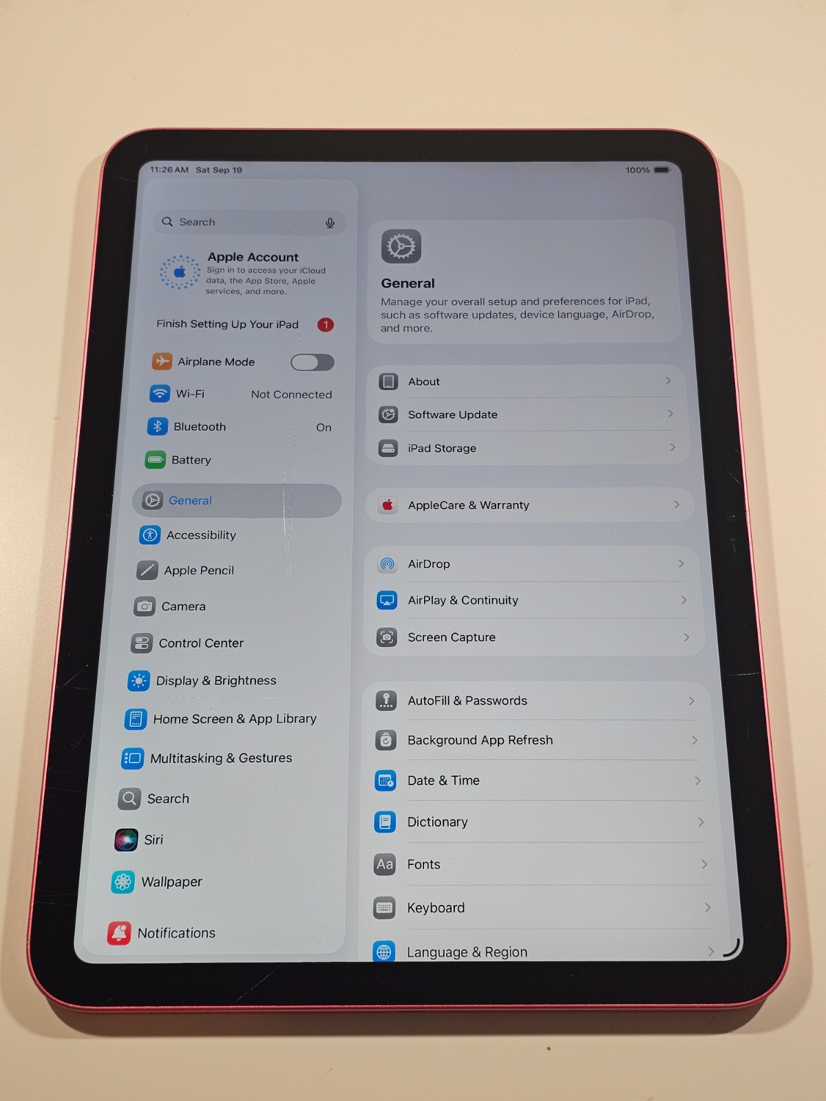 Apple iPad A16 11th Gen A3354 128 GB Wi-Fi 11 in Pink 99% Battery W6T6 Read