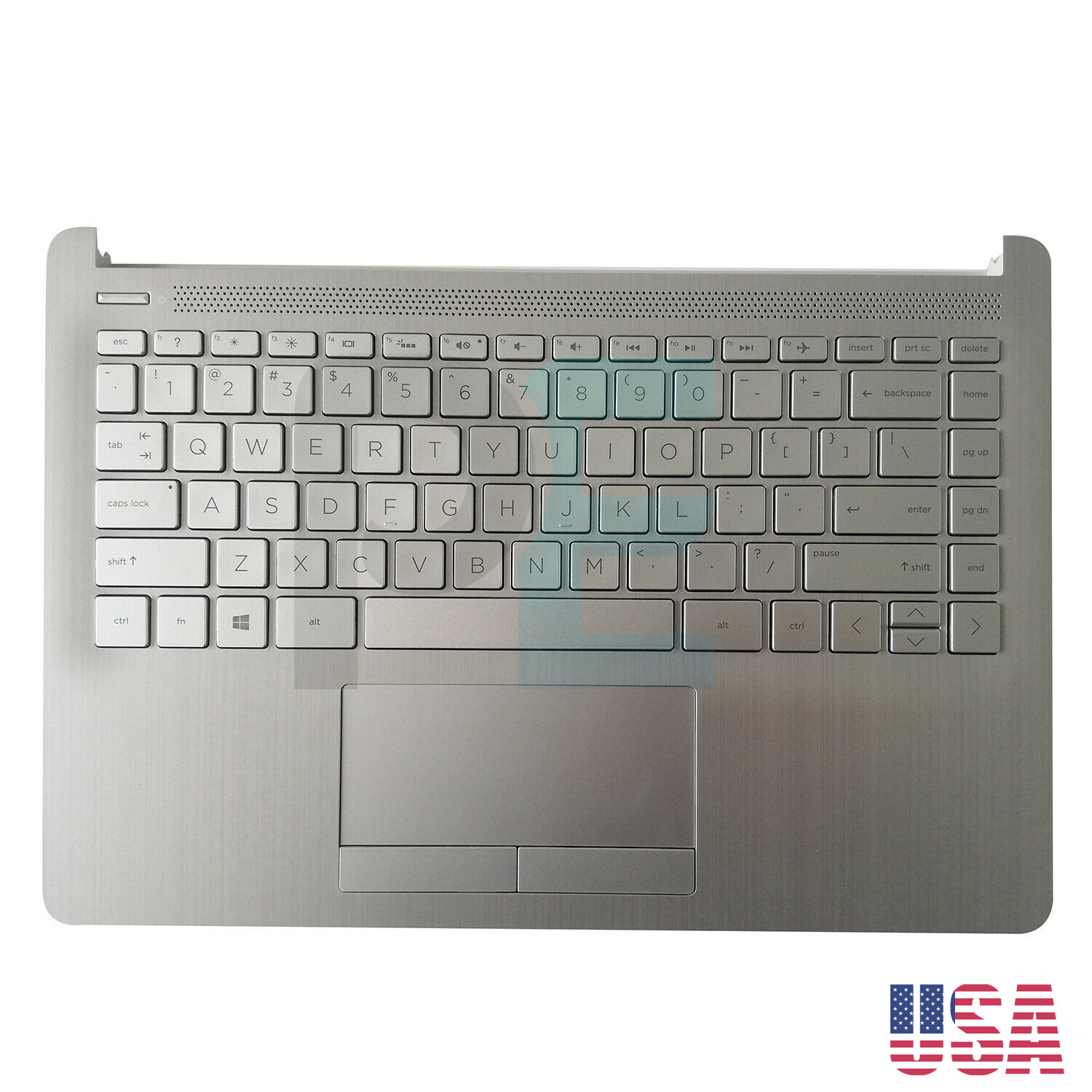 For HP Pavilion 14-CF Palmrest Non-Backlit Keyboard w/Touchpad Silver L48648-001