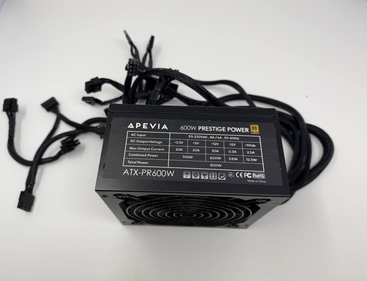 Apevia ATX-PR600W Prestige 600W 80+ Gold Certified RoHS Compliance Active -- 01