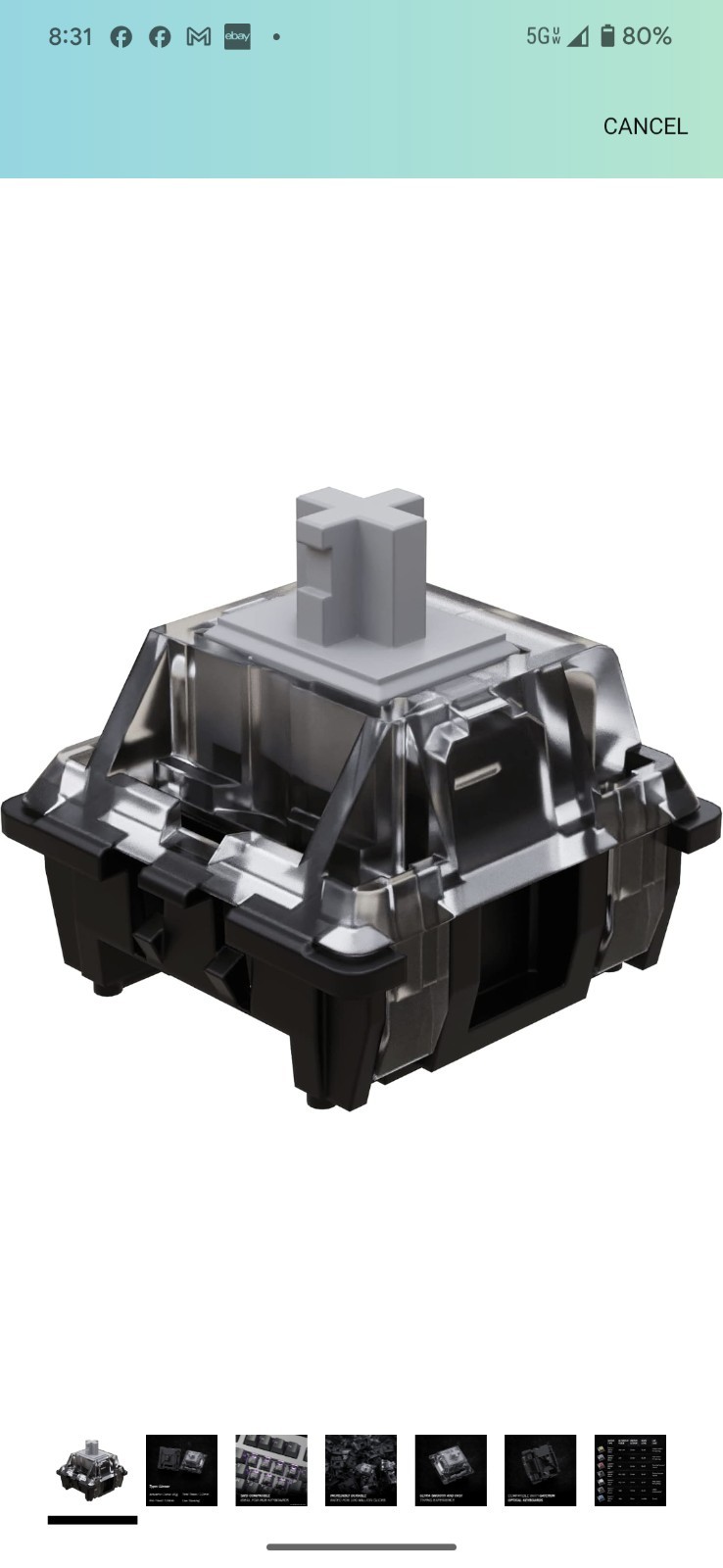 Gateron KS-15 Optical Switches for MX Mechanical Gaming Keyboard. 120. Silver 