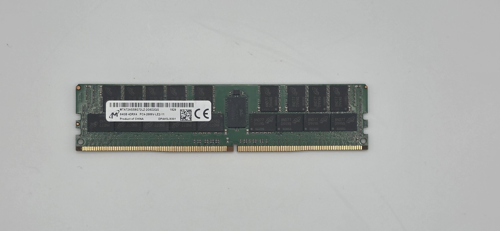 Micron 64GB 4DRX4 PC4-2666V-LE2-11 MTA72ASS8G72LZ (1829) Server RAM