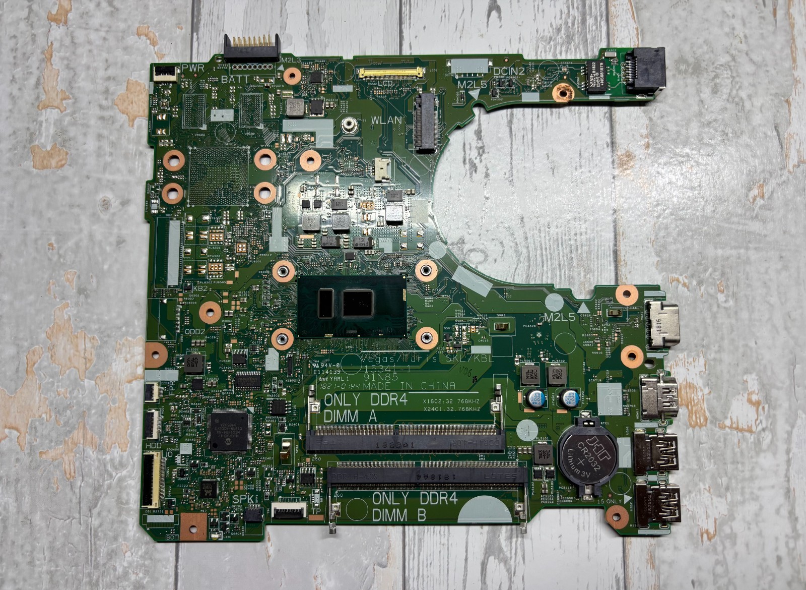 Dell Vostro 15 3568 i3-7130U 2.7GHz Genuine Motherboard 91N85 0X1TH1 Tested