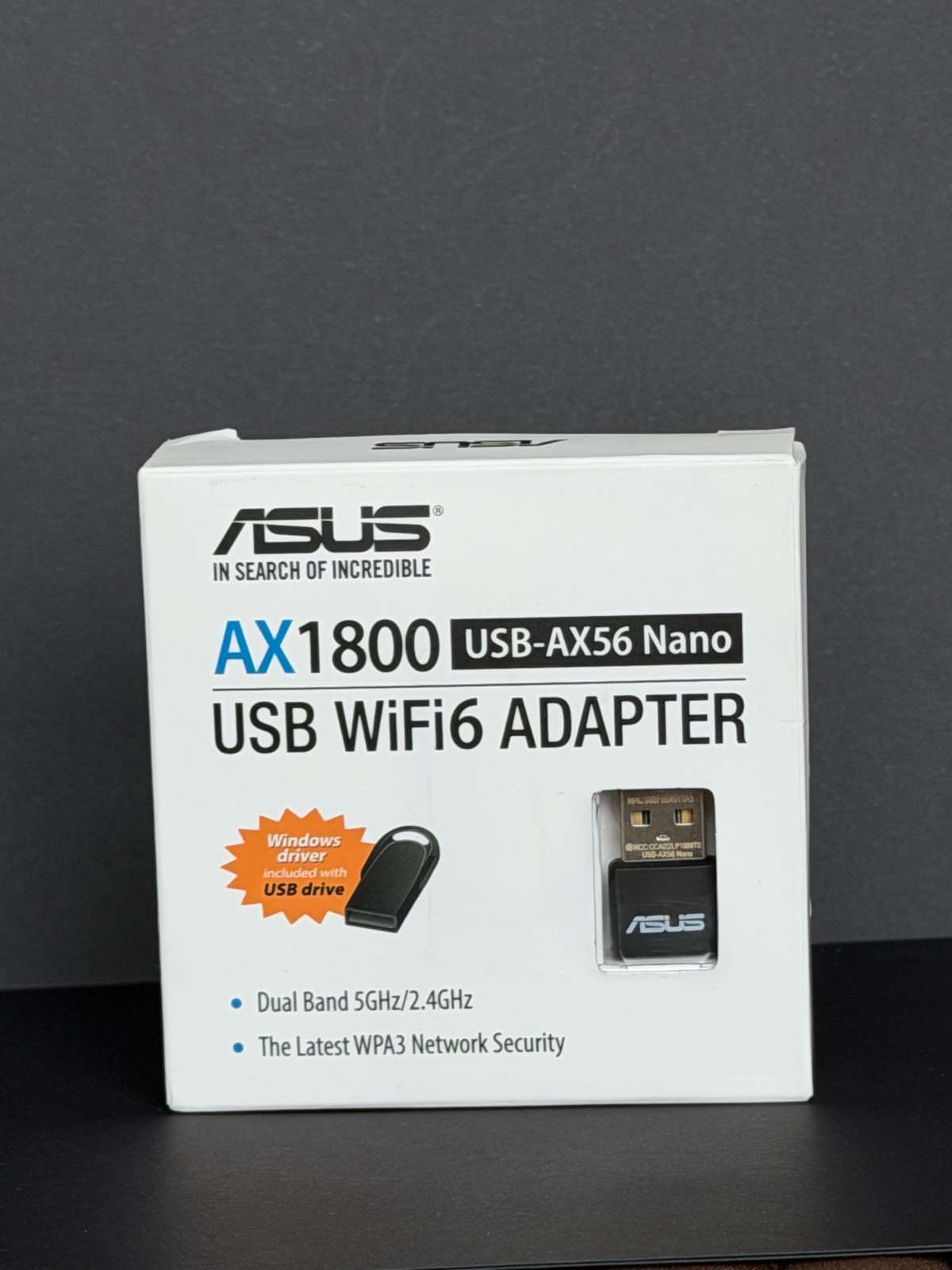 ASUS USB-AX56 Nano AX1800 WiFi 6 USB Adapter Dual Band WPA3 Free FAST Shipping