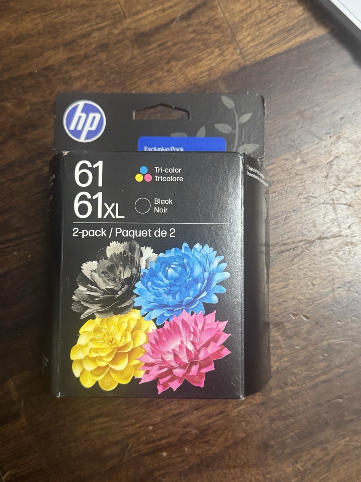 HP Genuine Original 61/61XL Print Cartridges 2-Pack Black & Tri-Color Exp 2-28