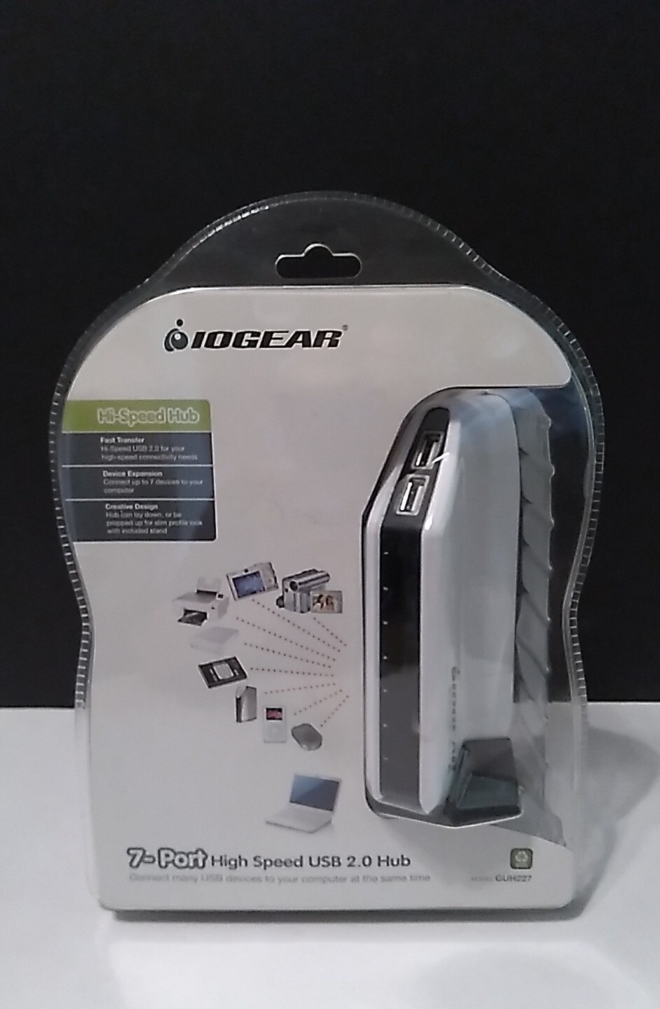 IOGEAR 7- Port High Speed USB 2.0 Hub GUH227 New In Package 