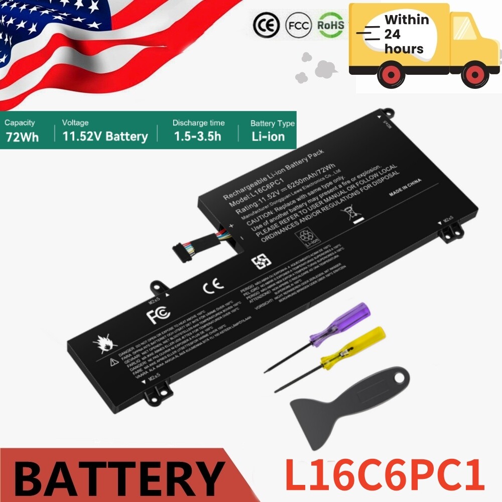 🔥L16M6PC1 battery For Lenovo Yoga 720 720-15 720-15Ikb 720-15Ikb L16L6PC1 72Wh