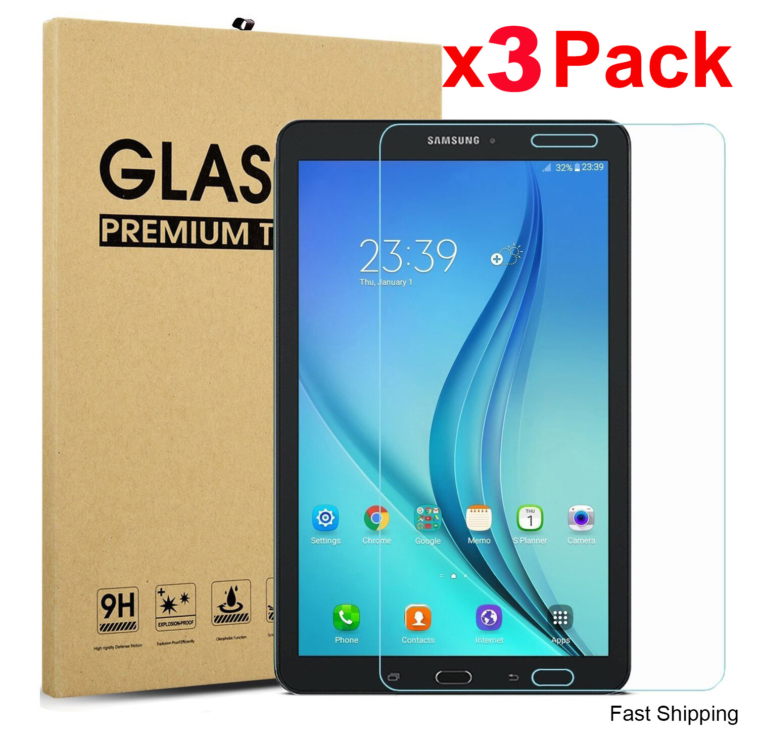 3-Pack Tempered Glass Screen Protector For SAMSUNG GALAXY TAB A 7.0 SM T280
