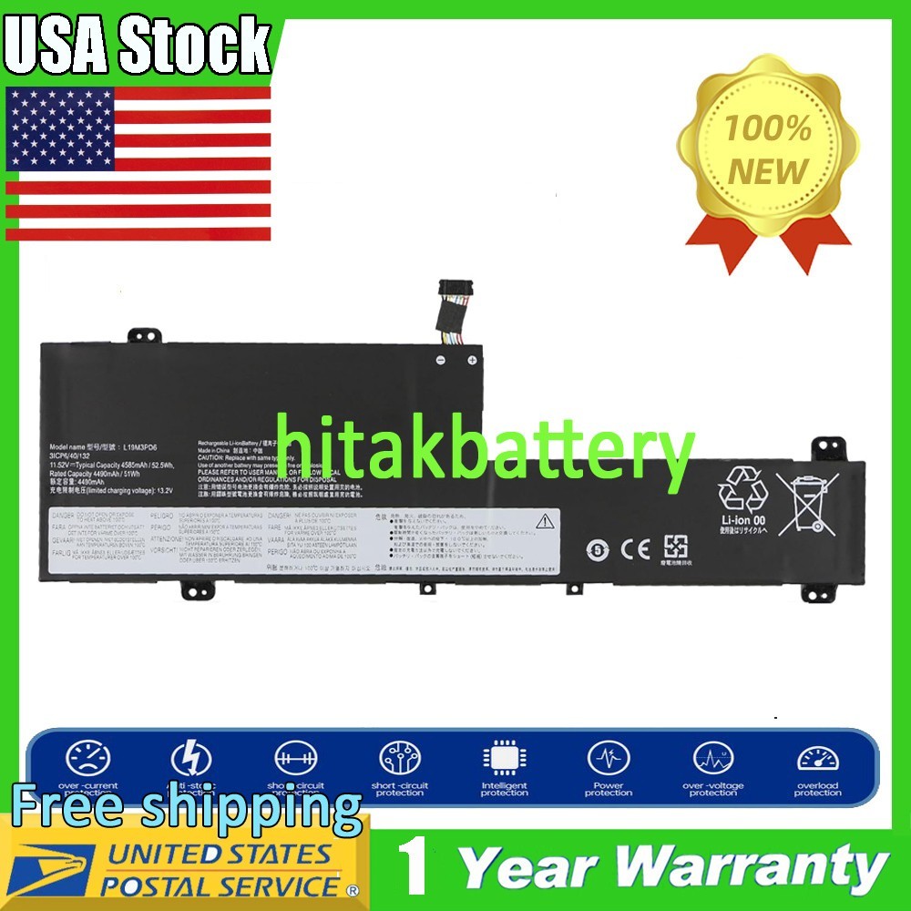 Battery For Lenovo IdeaPad Flex 5-14ARE05 Series 81X2 82DF L19D3PD6 SB10X49078