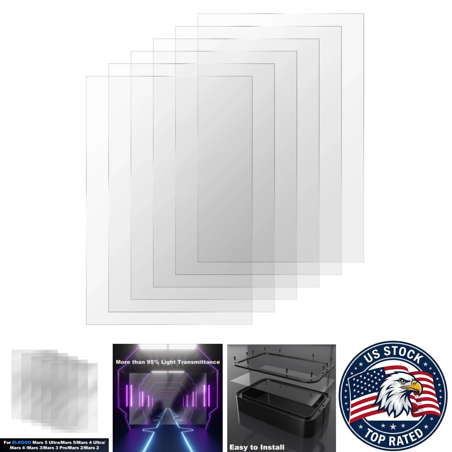 FEP Film for ELEGOO Mars 5 Ultra 6pcs 210x150mm - 6pcs / 210x150x0.15mm