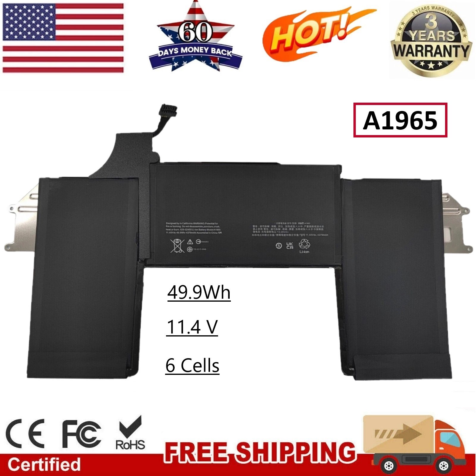 A1965 A2179 A1932 Battery for Apple MacBook Air13" Retina 2020 2018 2019 NEW US