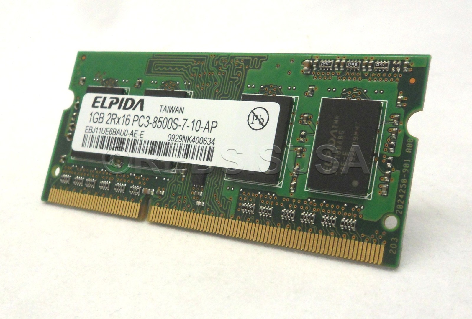 Elpida 1GB PC3-8500 DDR3 Laptop Memory RAM EBJ11UE6BAU0-AE-E