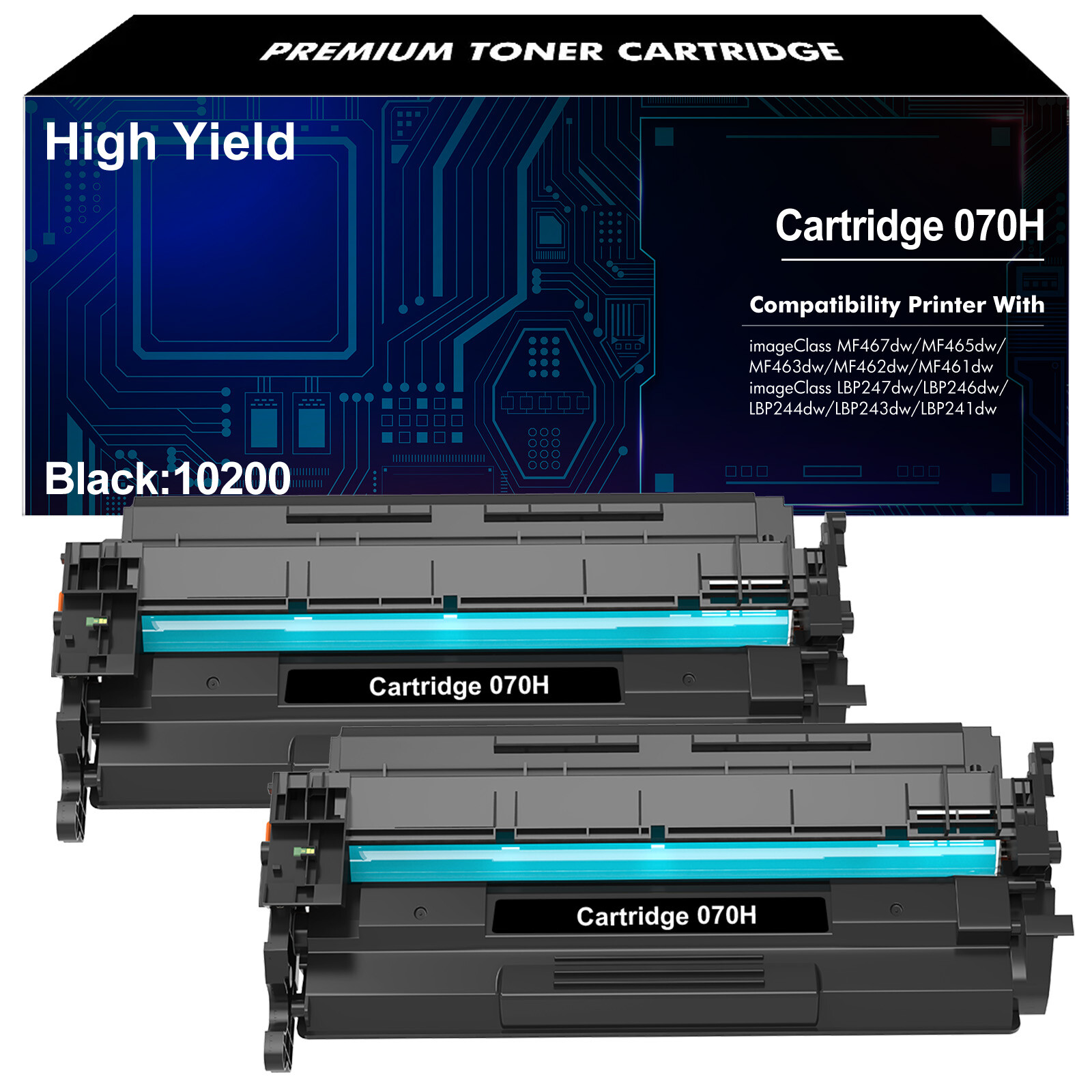 1-4PK 070H CRG-070 H Toner Cartridge for Canon imageCLASS MF465dw MF467dw LBP247