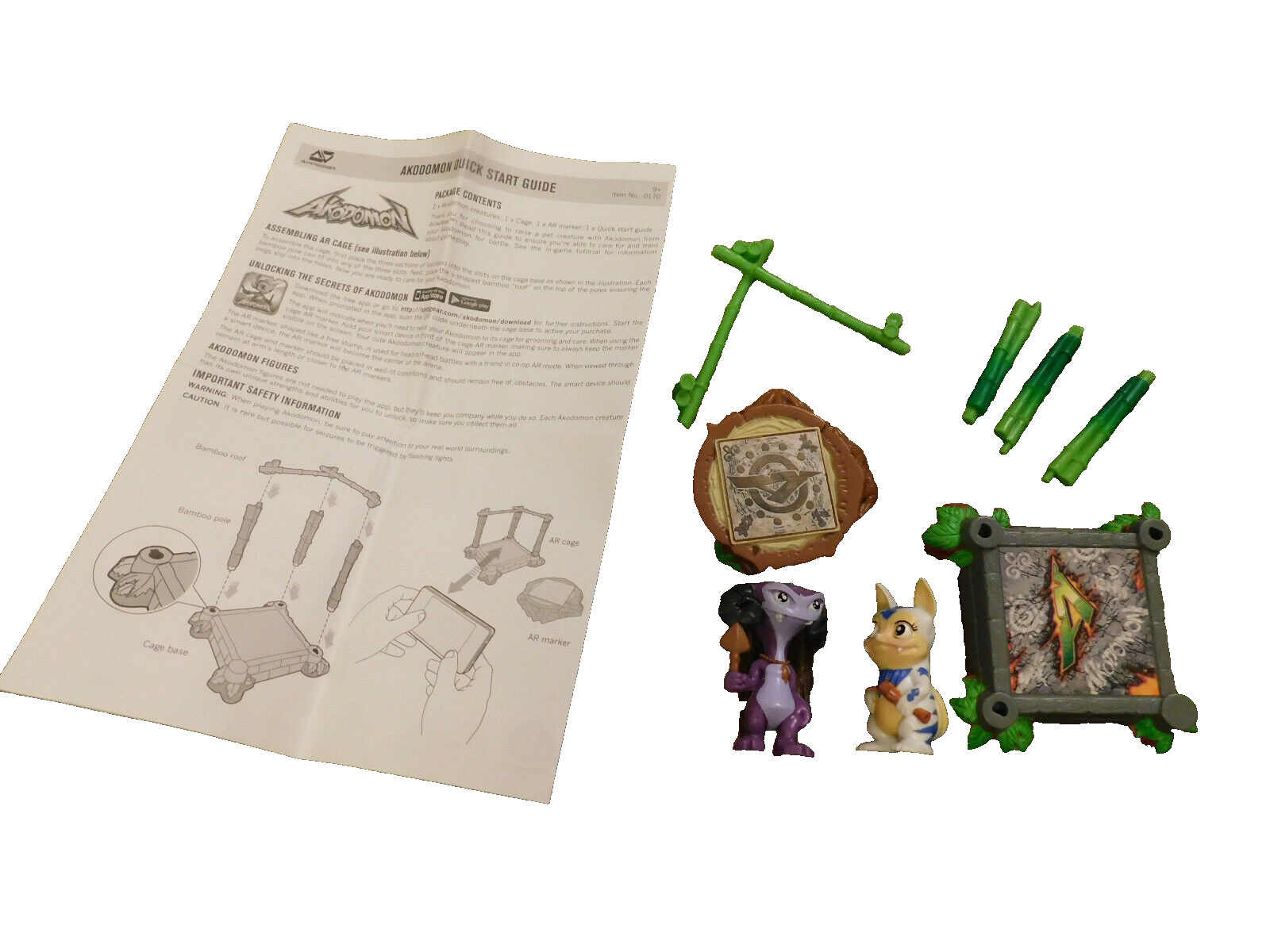 APPGEAR Akodomon Amplified Reality Game w 2 figures & Cage iPhone iPad Android