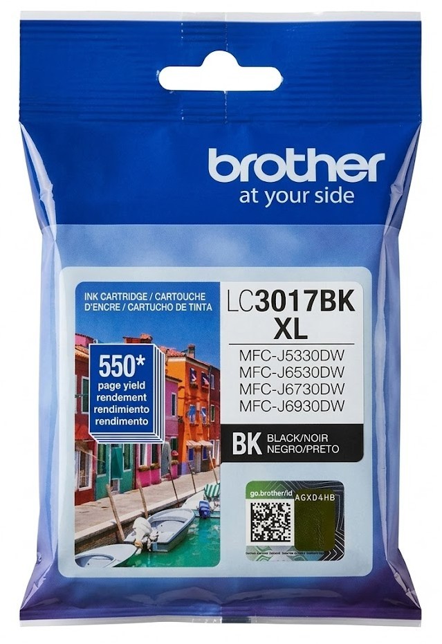 BROTHER LC3017 BK  XL High Yield Black Ink Cartridge New Sealed, Genuine