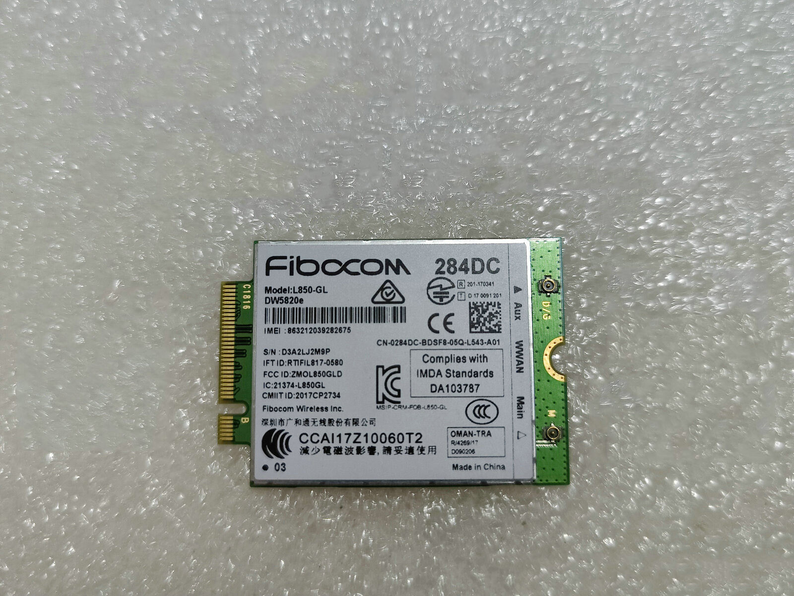 H9WGV DW5820e NEW FOR Fibocom L850-GL LTE/WCDMA 4G WWAN Card