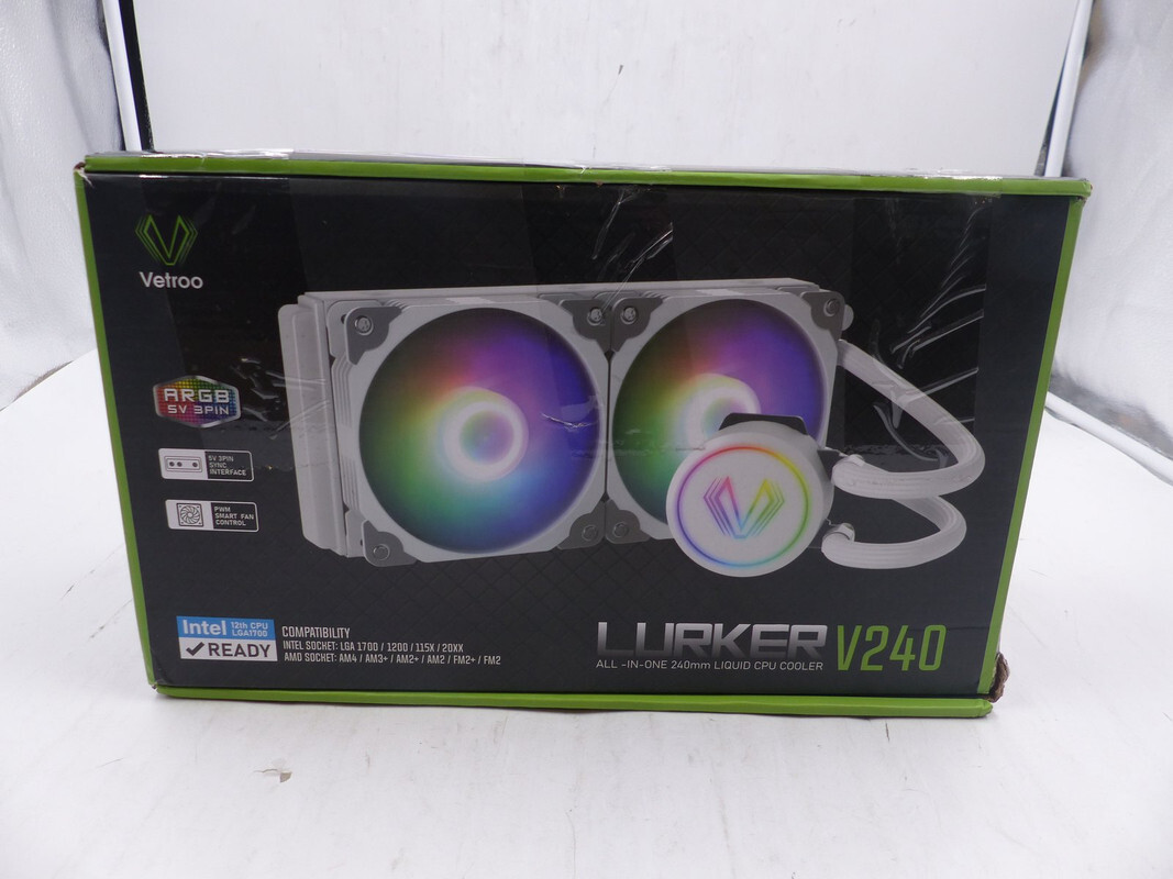 VETROO LURKER V240 VT-AIO-V240-WTARGB 240MM LIQUID CPU COOLER WATER COOLING KIT