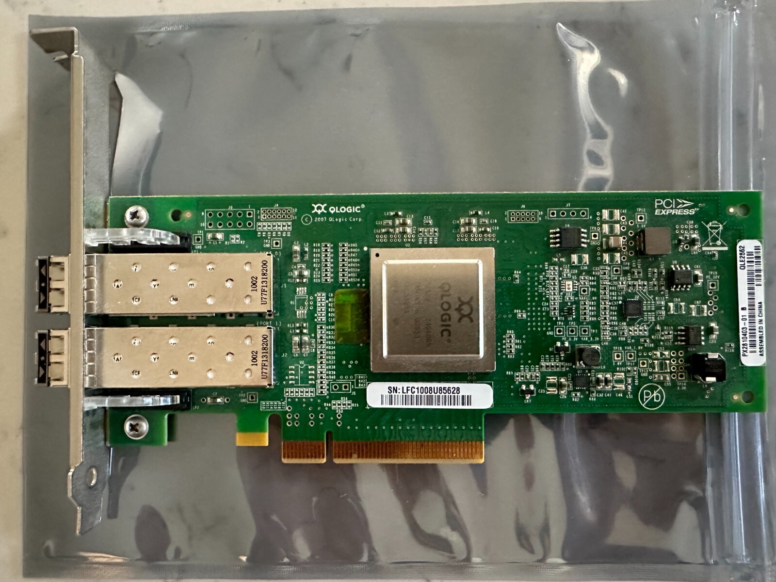 QLOGIC QLE2562-Dell  8GB Dual Port PCIe Fiber Channel HBA Adapter W/SFPs