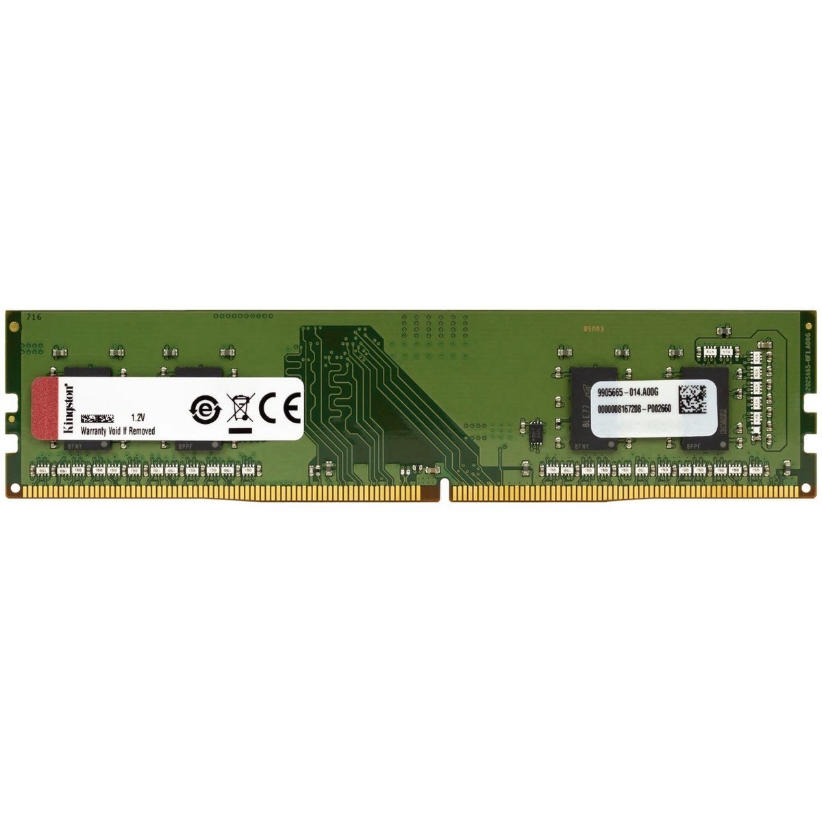 Kingston 4GB DDR4 2666 MHz 1Rx16 Desktop Memory RAM 1x 4G Replacement